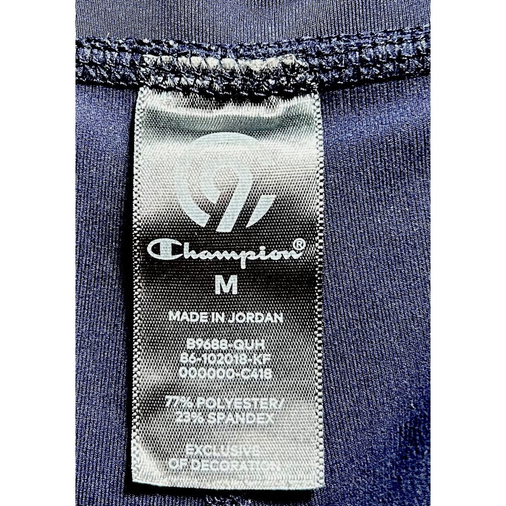 Champion High Rise 20"‎ Training Leggings Blue white Size M Yoga Capri - Picture 7 of 11